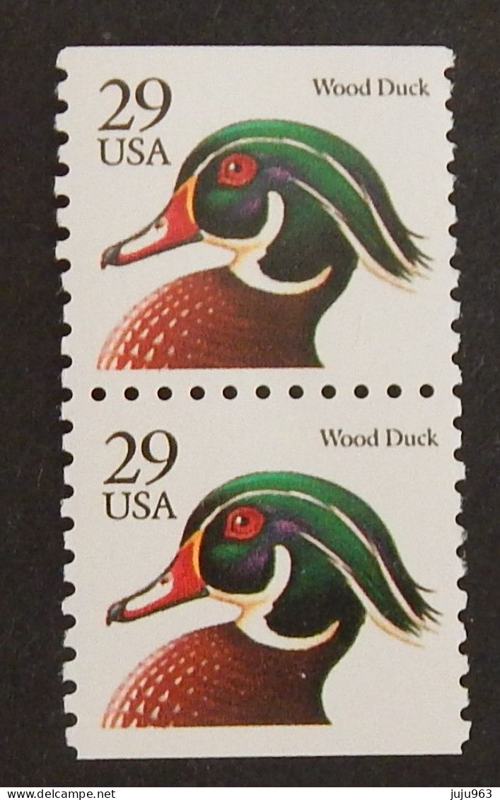 USA  PAIRE DE 2X MI 2128 NEUF**MNH "CANARDS" ANNEE 1991 - Unused Stamps