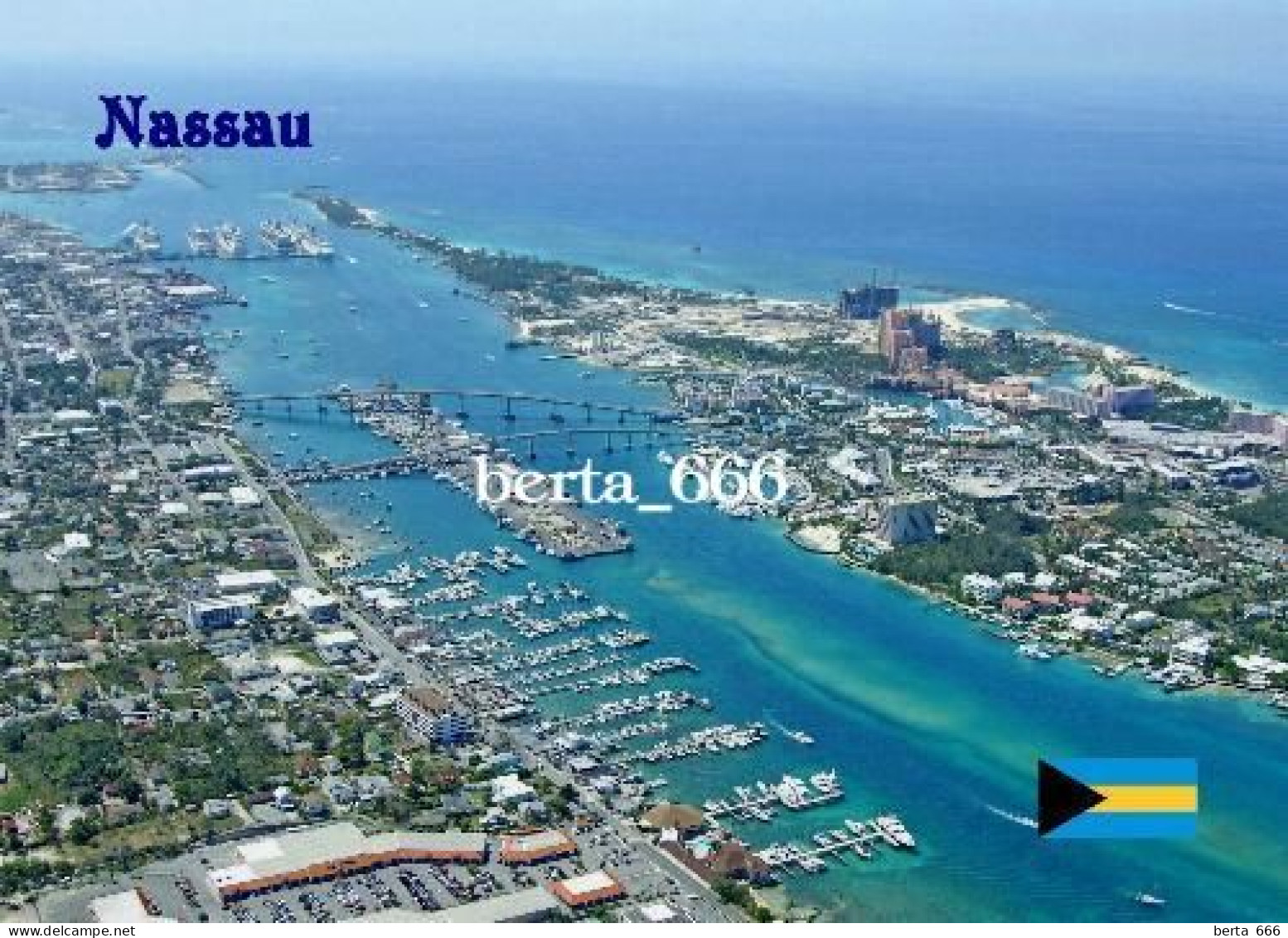 Bahamas Nassau Aerial View New Postcard - Bahama's