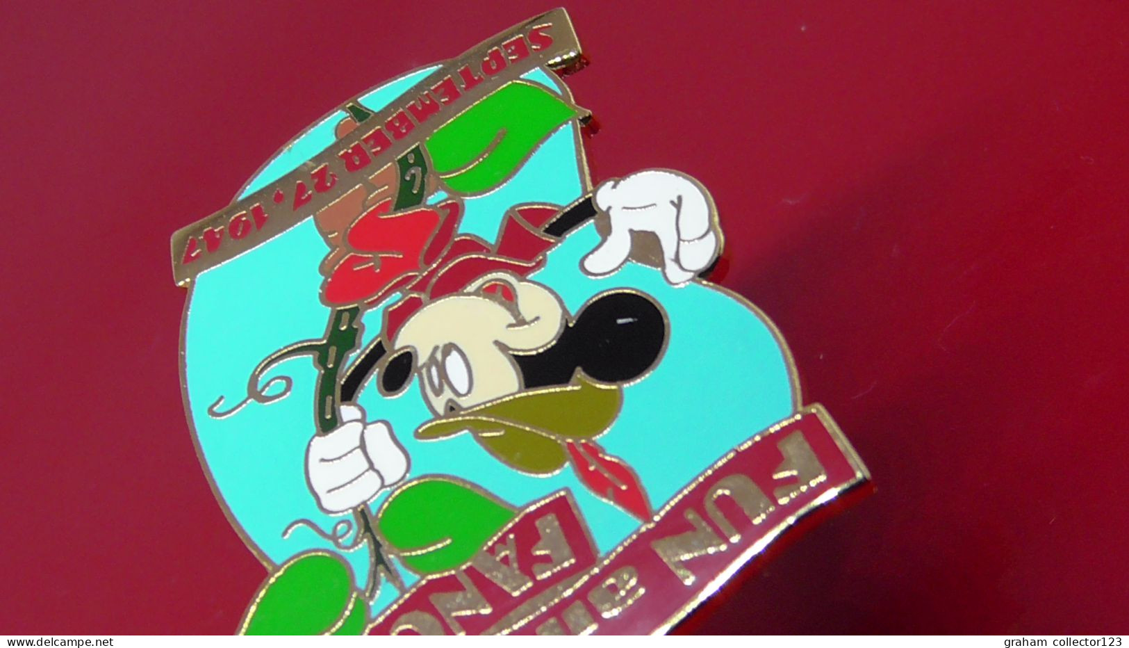 Modern Enamel and Metal Badge Disney Countdown To The Millennium Fun & Fancy Free Mickey Mouse 1999