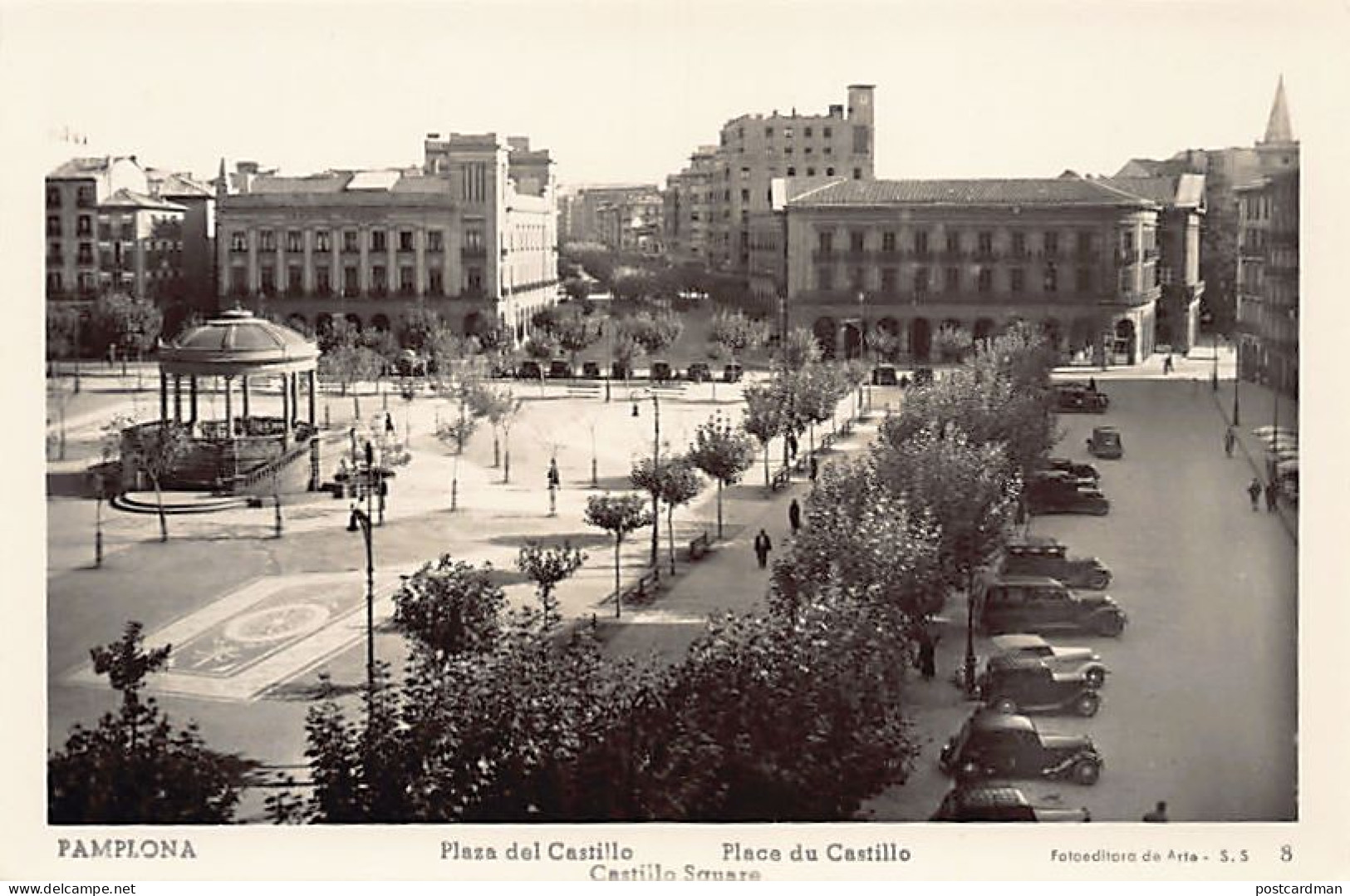 España - PAMPLONA (Navarra) Plaza Del Castillo - Ed. Fotoeditora De Arte - Navarra (Pamplona)