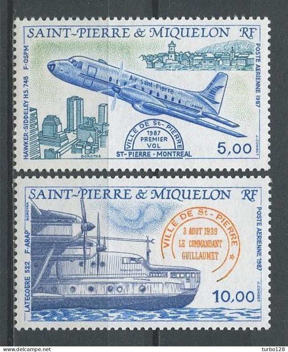 SPM MIQUELON  PA N° 64/65 ** Neufs MNH Superbes C 9,10 Avions  Latécoère Hawker Siddeley Bateaux Boats Ships Transports - Nuevos