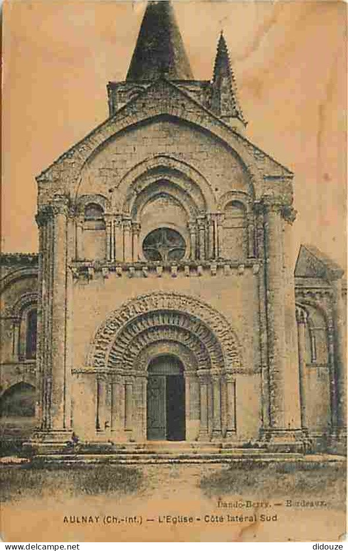 17 - Aulnay - L'Eglise - Etat Taches Visibles - CPA - Voir Scans Recto-Verso - Aulnay