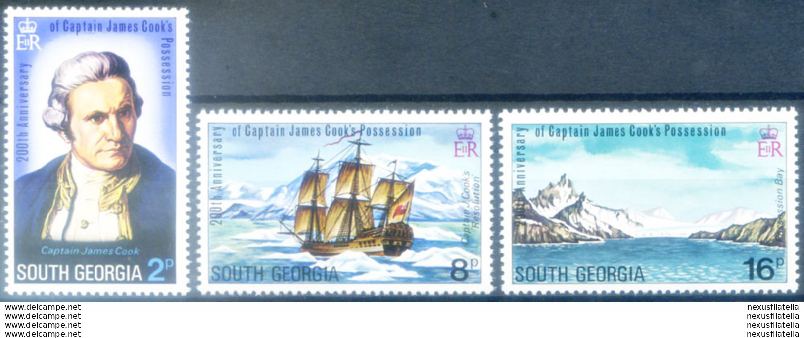 South Georgia. James Cook 1975. - Falklandeilanden