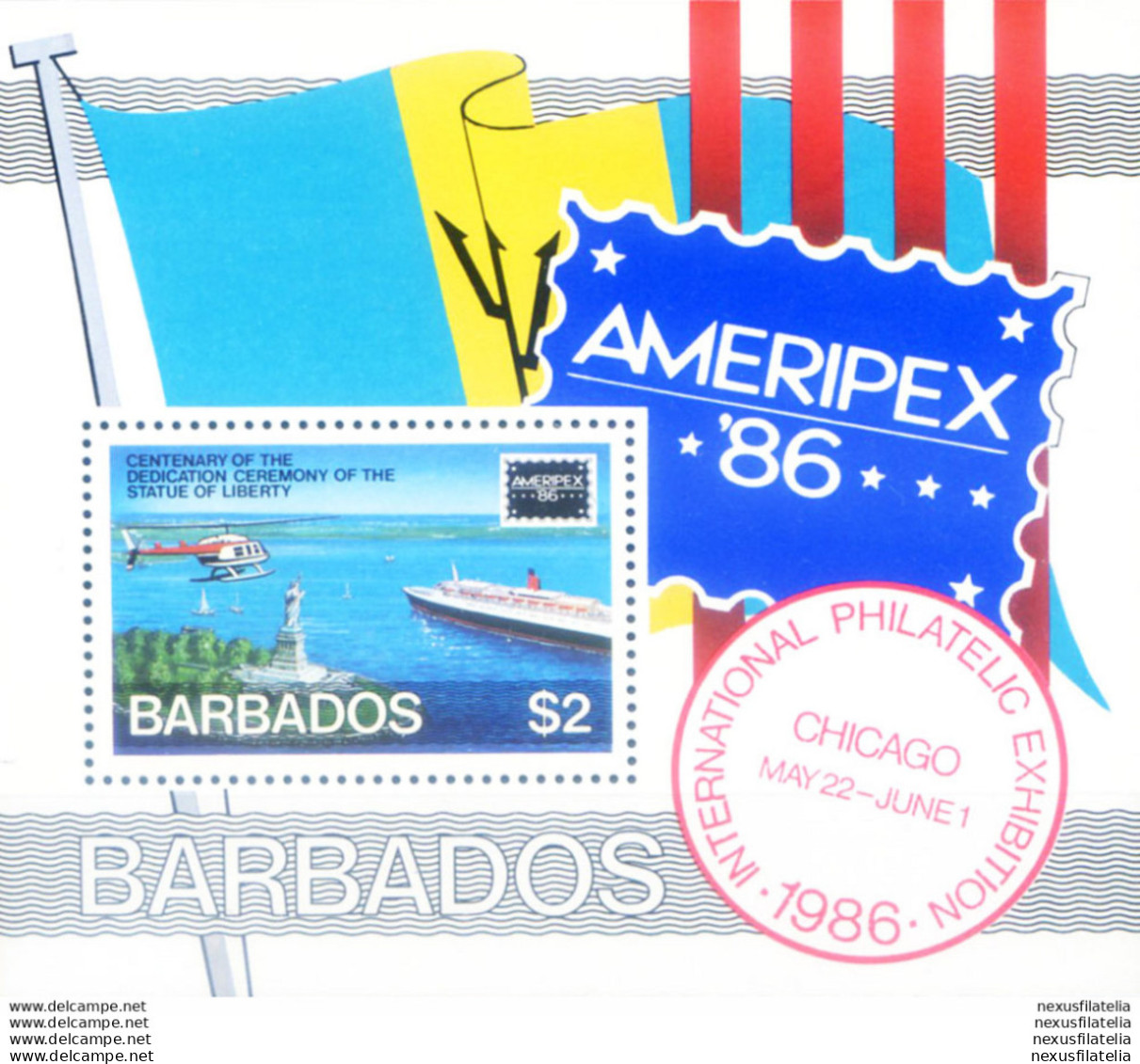 "Ameripex '86". - Barbades (1966-...)