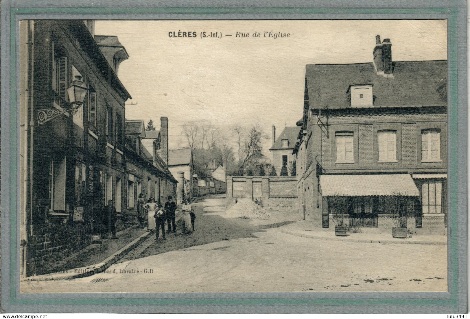 CPA (76) CLERES - Aspect De La Rue De L'Eglise Au Début Du Siècle - Clères