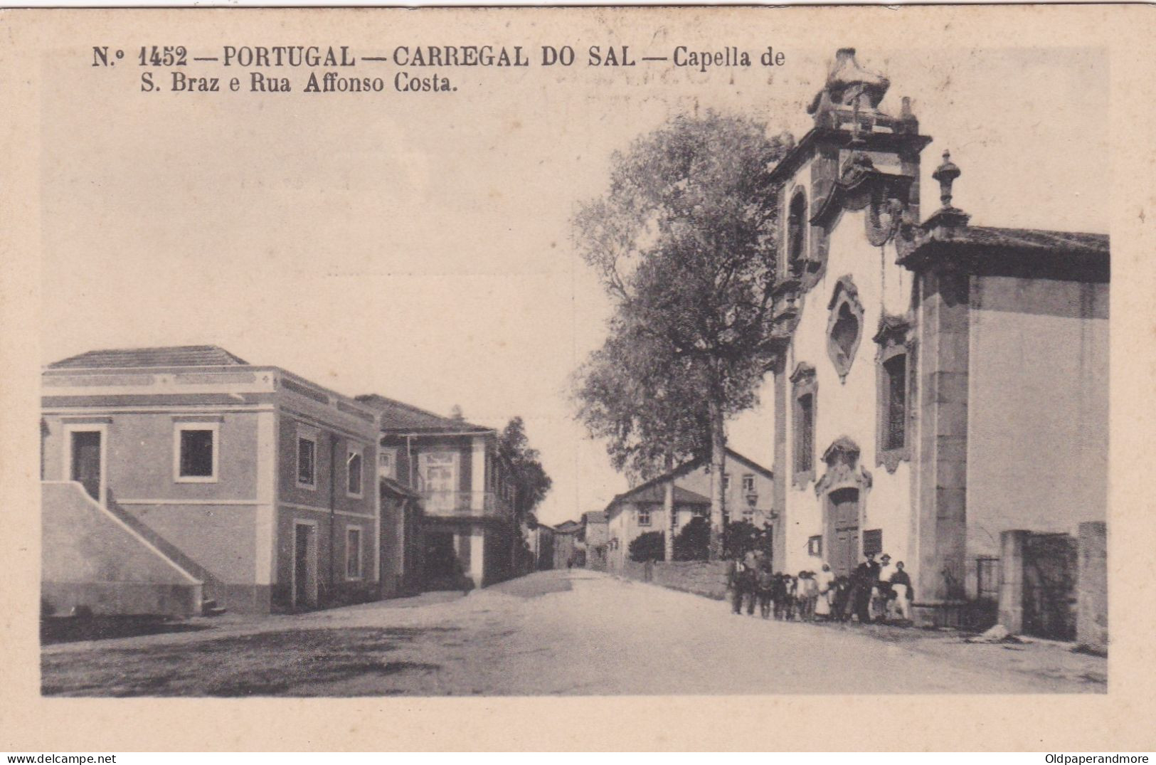 POSTCARD PORTUGAL - CARREGAL DO SAL - CAPELA S. BRÁS E RUA AFONSO COSTA - Viseu