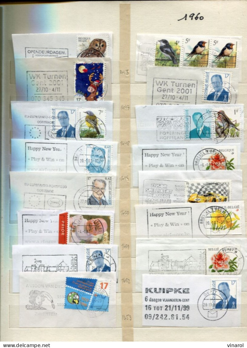 Album Met Belgische Vlagstempels - Used Stamps