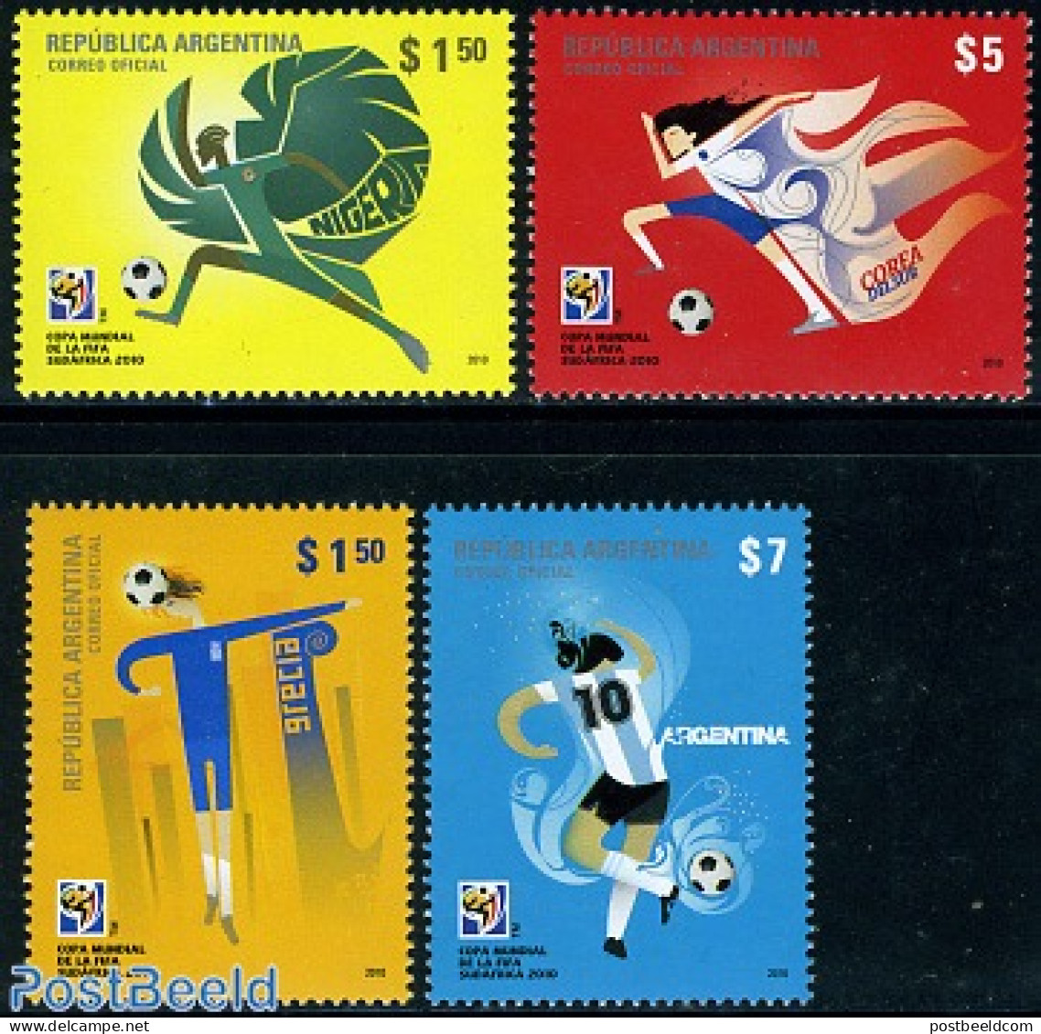 Argentina 2010 World Cup Football 4v, Mint NH, Sport - Football - Unused Stamps