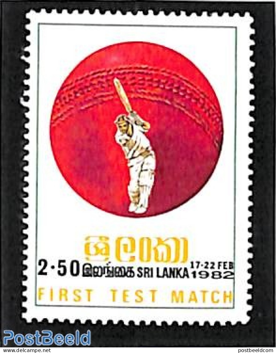 Sri Lanka (Ceylon) 1982 Cricket 1v, Mint NH, Sport - Cricket - Sport (other And Mixed) - Cricket