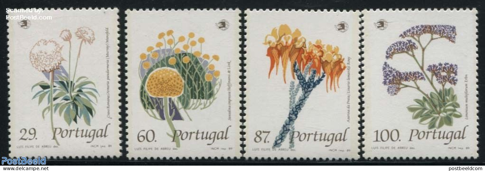Portugal 1989 Wild Flowers 4v, Mint NH, Nature - Flowers & Plants - Unused Stamps