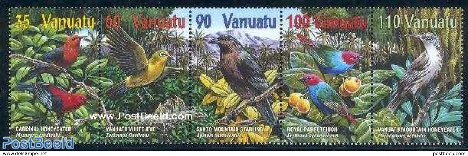 Vanuatu 2001 Birds 5v [::::], Mint NH, Nature - Birds - Vanuatu (1980-...)