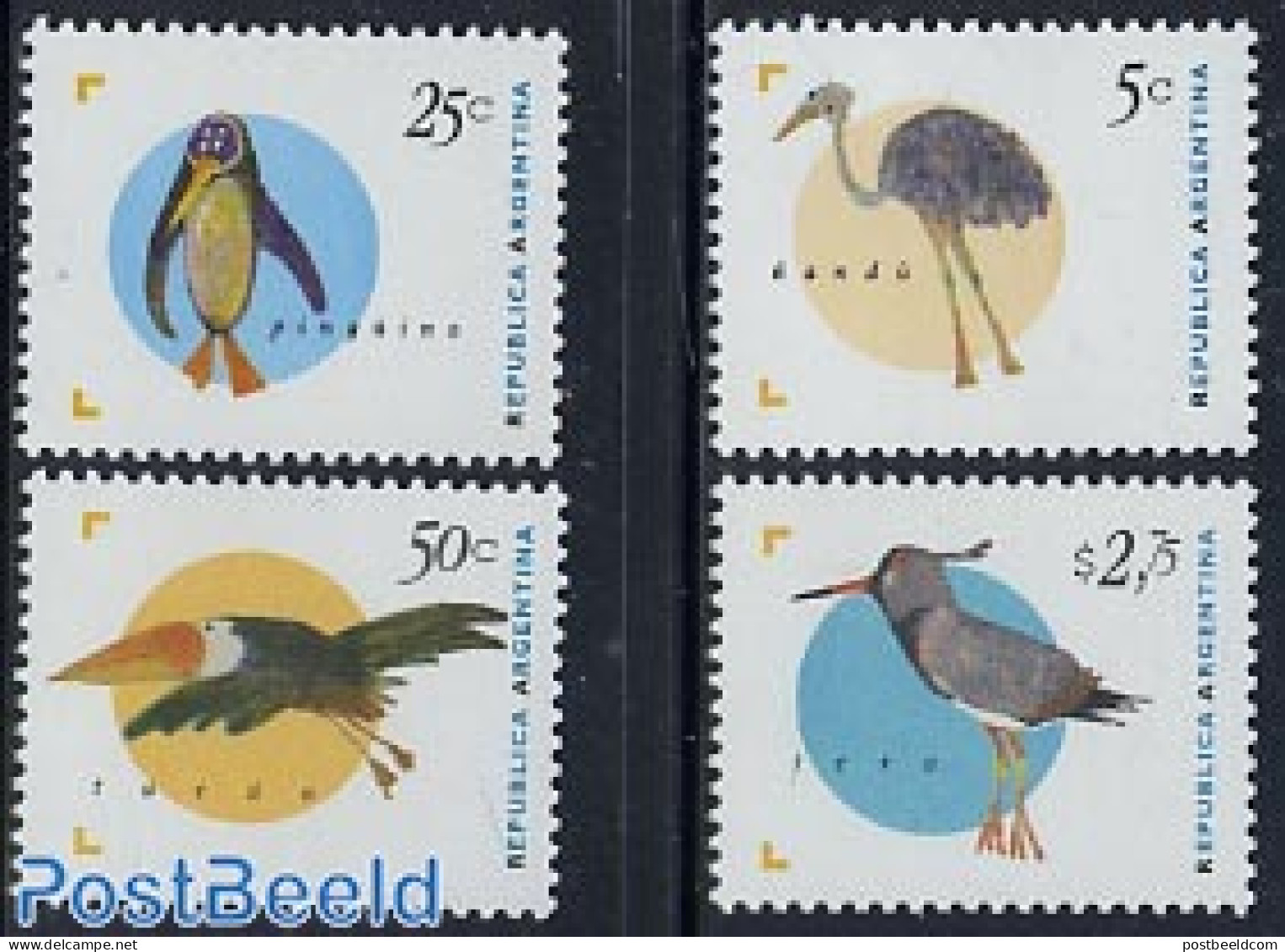 Argentina 1995 Definitives, Birds 4v, Mint NH, Nature - Birds - Penguins - Toucans - Neufs