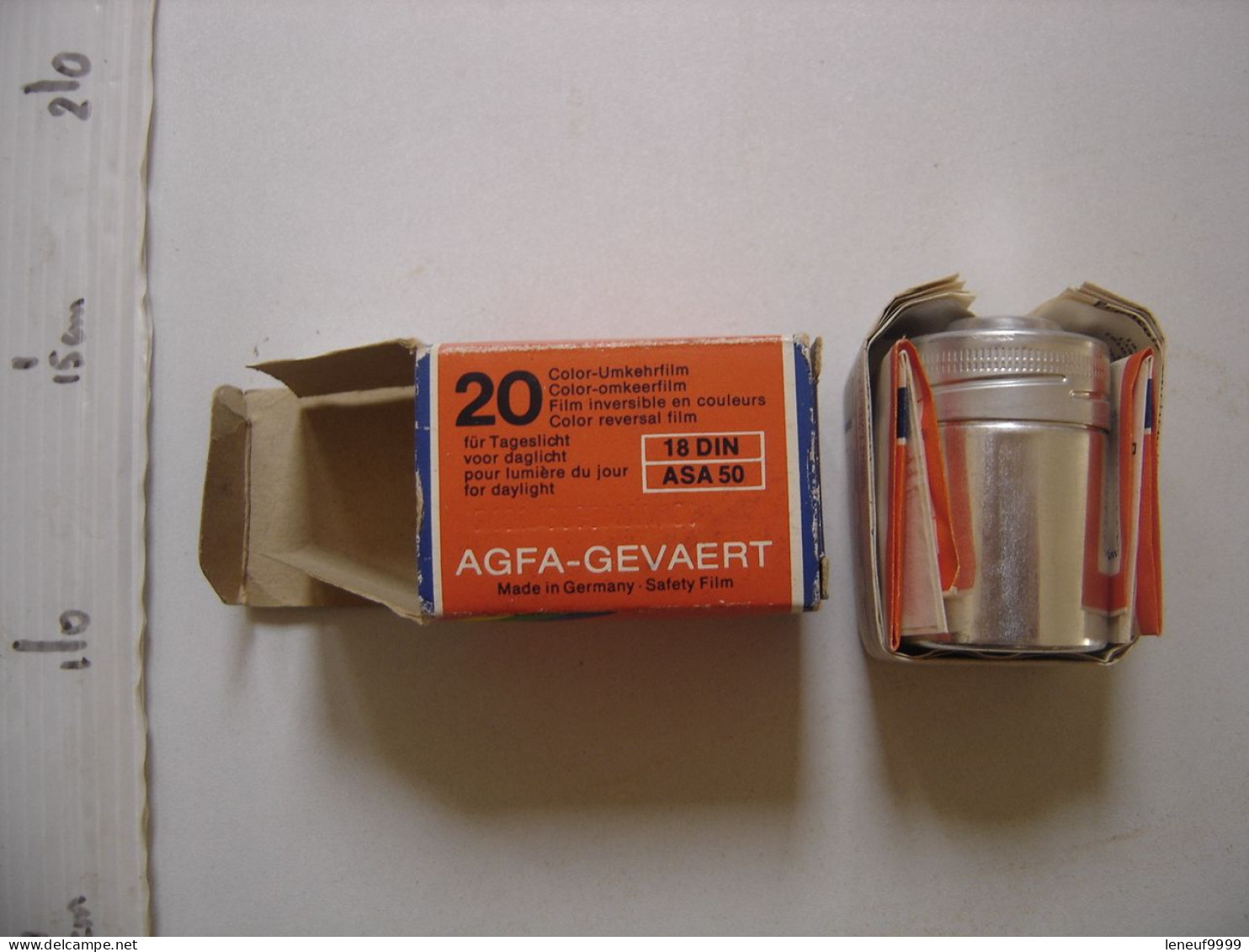 Ancienne Boîte AGFA GEVAERT CT18-135-20 For Color Slides 20 Exp Farb Dias - Materiale & Accessori