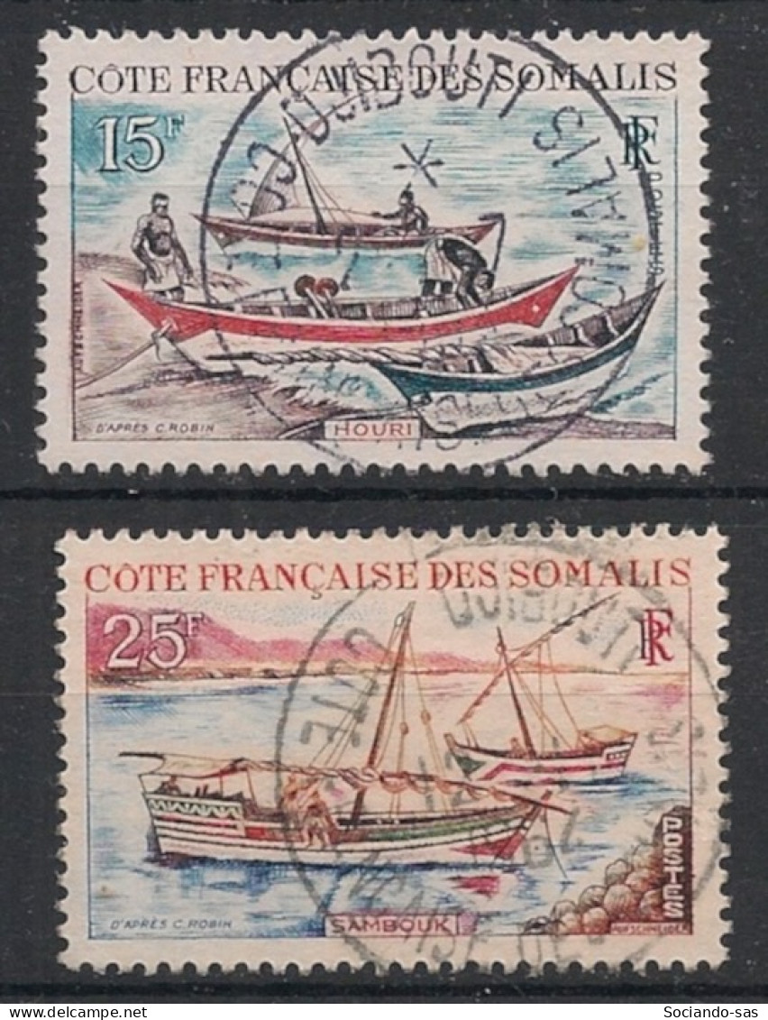 COTE DES SOMALIS - 1964 - N°YT. 320 Et 321 - Voiliers - Oblitéré / Used - Gebruikt