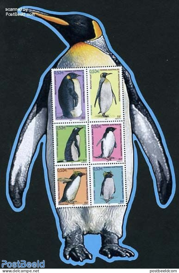 French Antarctic Territory 2006 Penguin 6v M/s, Mint NH, Nature - Birds - Penguins - Nuevos