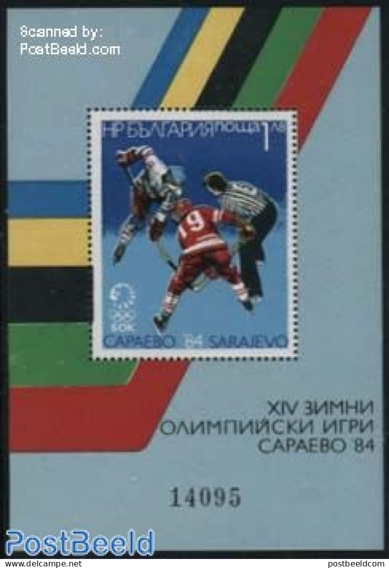 Bulgaria 1984 Olympic Winter Games S/s, Mint NH, Sport - Ice Hockey - Olympic Winter Games - Sport (other And Mixed) - Ungebraucht