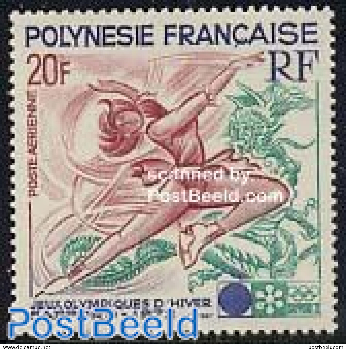 French Polynesia 1972 Olympic Winter Games Sapporo 1v, Mint NH, Sport - Olympic Winter Games - Skating - Neufs