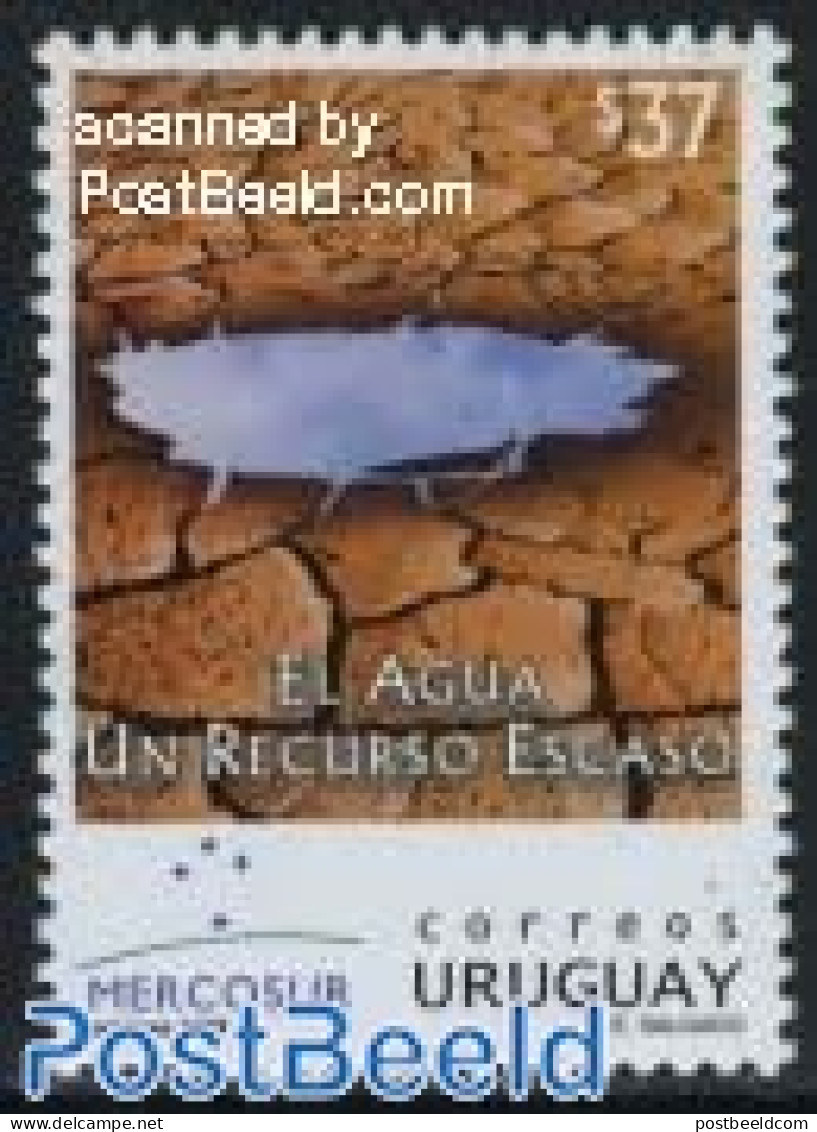 Uruguay 2004 Mercosur, Water Protection 1v, Mint NH, Nature - Water, Dams & Falls - Uruguay