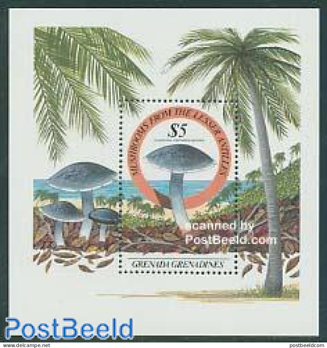 Grenada Grenadines 1986 Mushrooms S/s, Mint NH, Nature - Mushrooms - Trees & Forests - Champignons