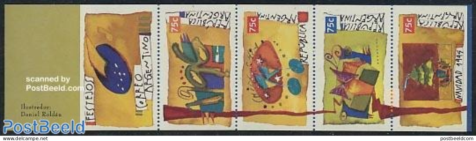 Argentina 1995 Christmas/New Year 4v In Booklet, Mint NH, Religion - Christmas - Stamp Booklets - Neufs