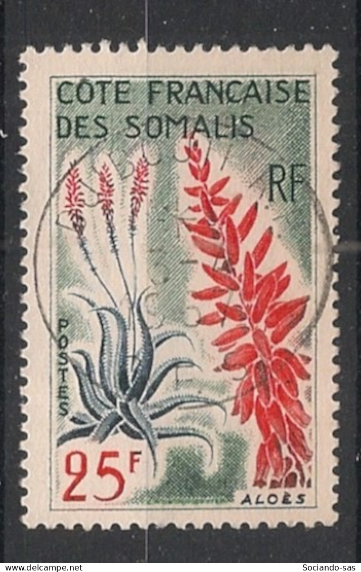 COTE DES SOMALIS - 1966 - N°YT. 327 - Fleurs 25f - Oblitéré / Used - Used Stamps