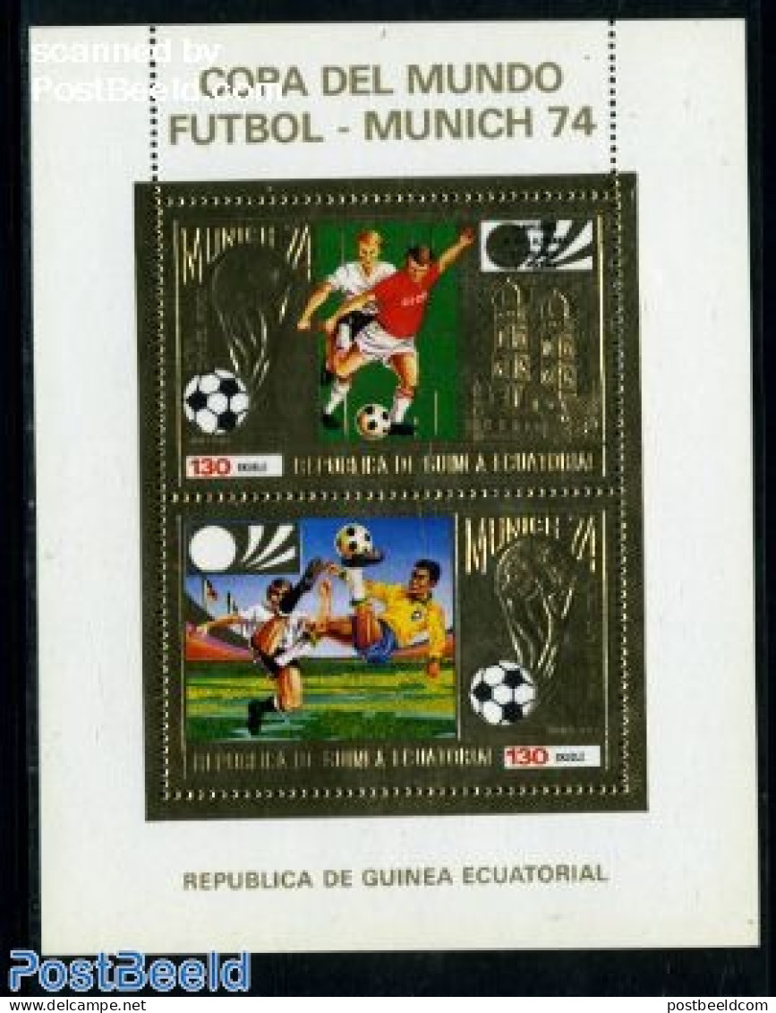 Equatorial Guinea 1974 World Cup Football S/s, Mint NH, Sport - Football - Guinée Equatoriale