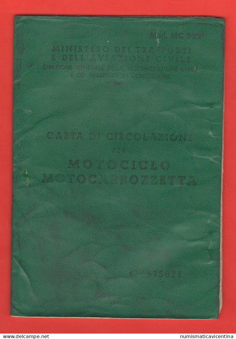 Libretto Moto Rizzato Di Padova X Moto 125 CC Cross 1975 Telaio N° TR-003 Motorcycle Booklet Frame 003 - Motorräder