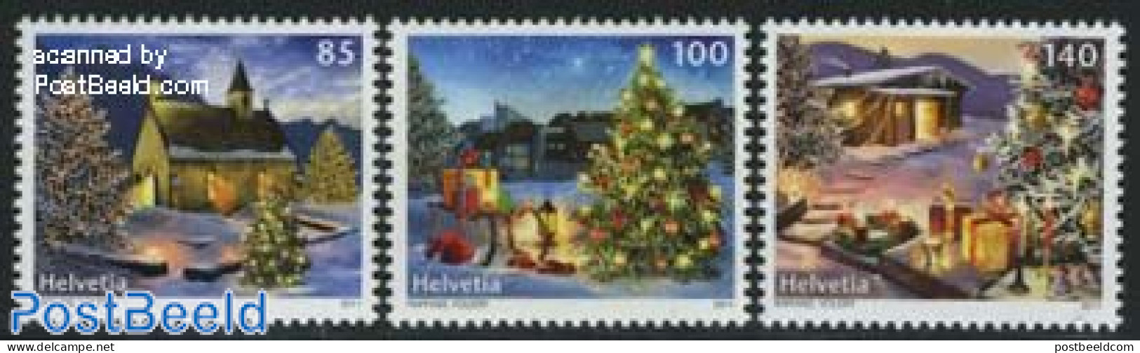 Switzerland 2011 Christmas 3v S-a, Mint NH, Religion - Christmas - Unused Stamps