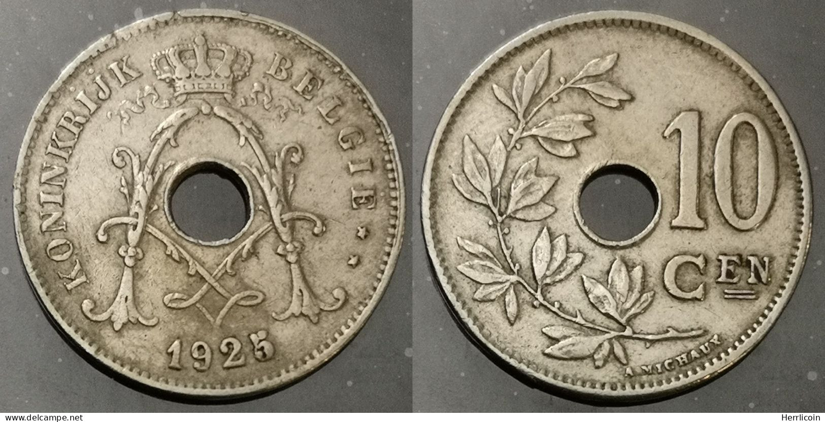 Monnaie Belgique - 1925 (surfrappe 1923/1925) - 10 Centimes - Albert Ier - Type Michaux En Néerlandais - 10 Centimes