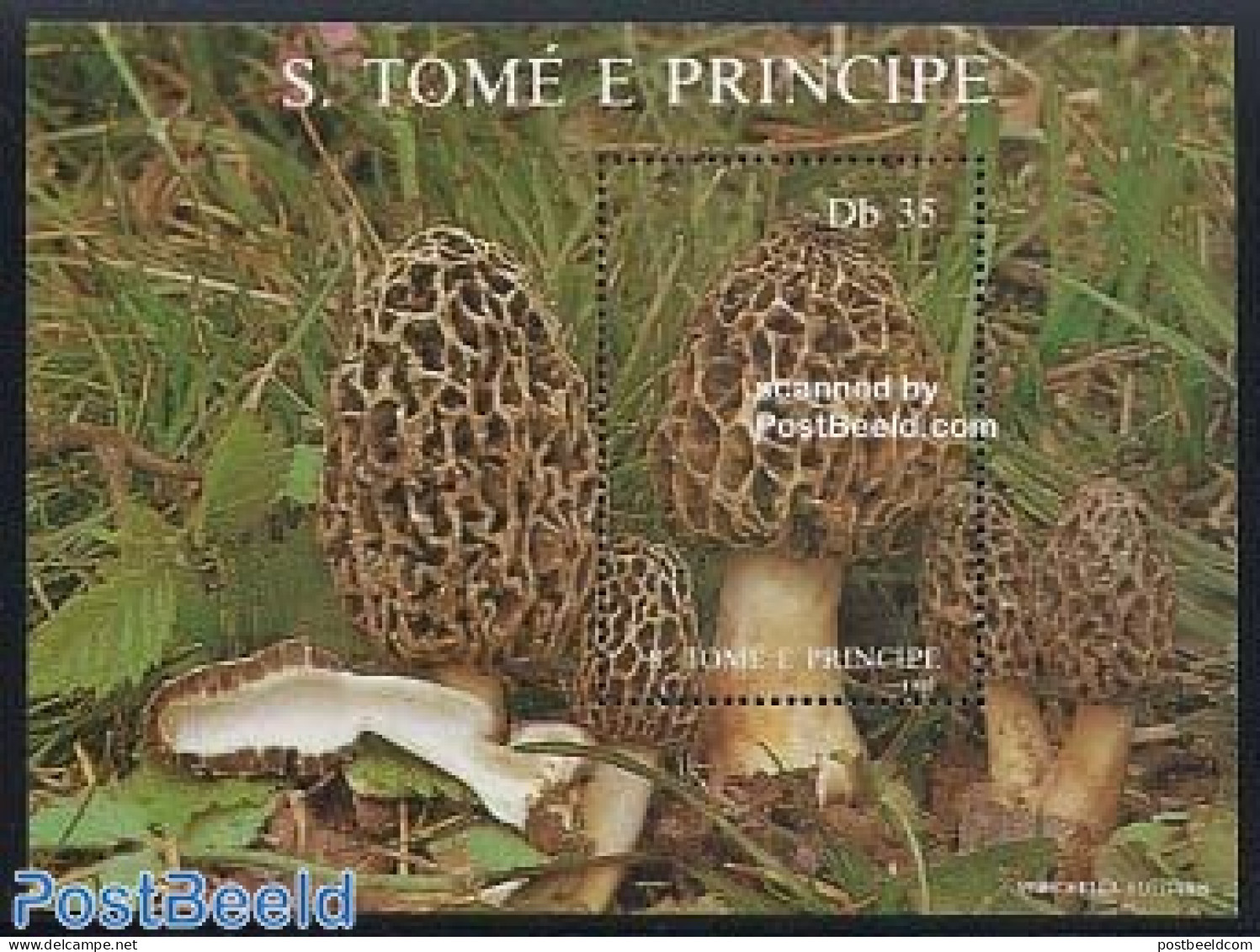 Sao Tome/Principe 1987 Mushrooms S/s, Mint NH, Nature - Mushrooms - Champignons