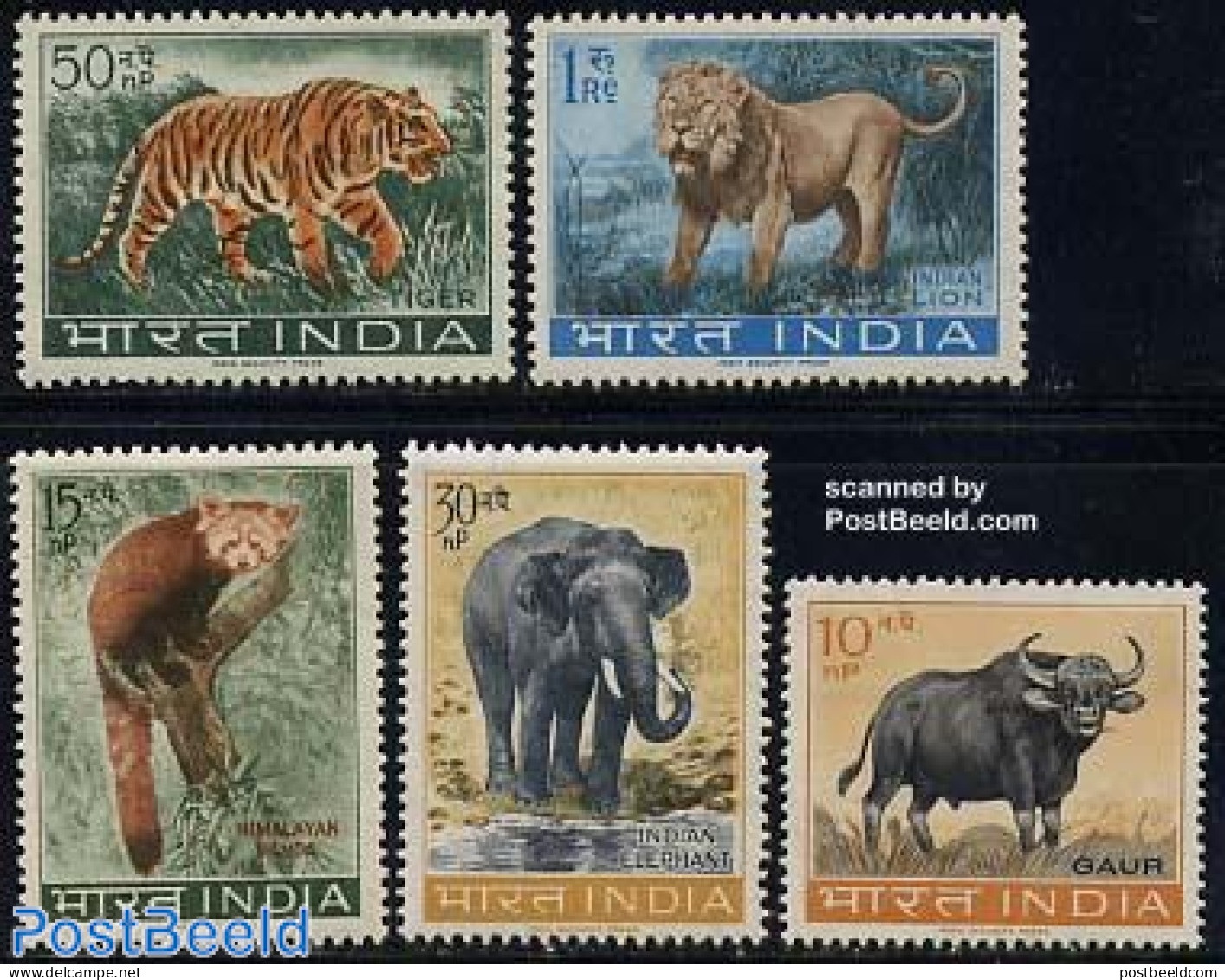 India 1963 Animals 5v, Unused (hinged), Nature - Animals (others & Mixed) - Cat Family - Elephants - Nuovi