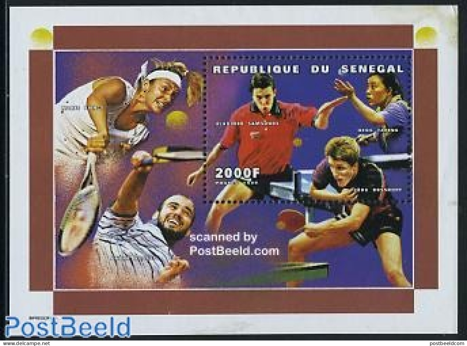 Senegal 1999 Table Tennis S/s, Mint NH, Sport - Table Tennis - Tennis - Tennis De Table