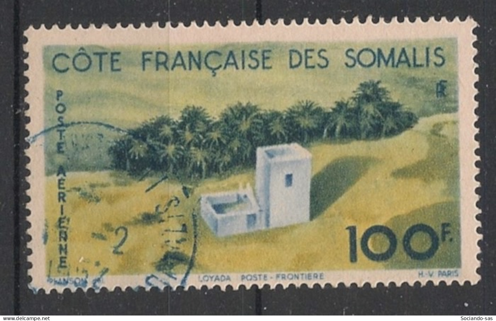 COTE DES SOMALIS - 1947 - Poste Aérienne PA N°YT. 21 - Poste Frontière - Oblitéré / Used - Gebraucht