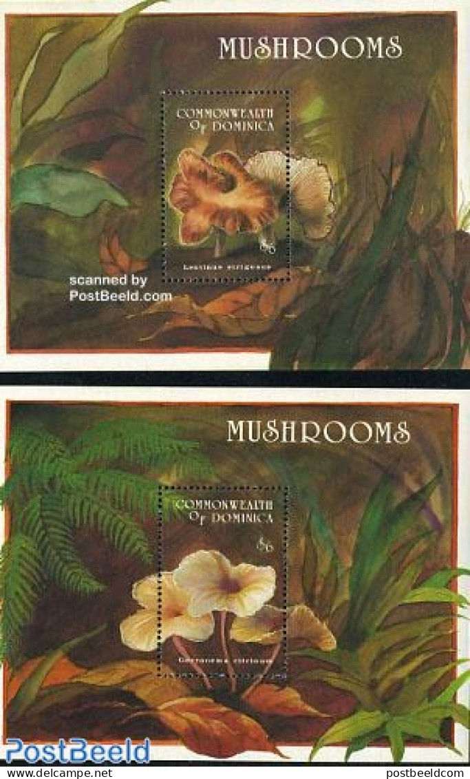 Dominica 1994 Mushrooms 2 S/s, Mint NH, Nature - Mushrooms - Champignons