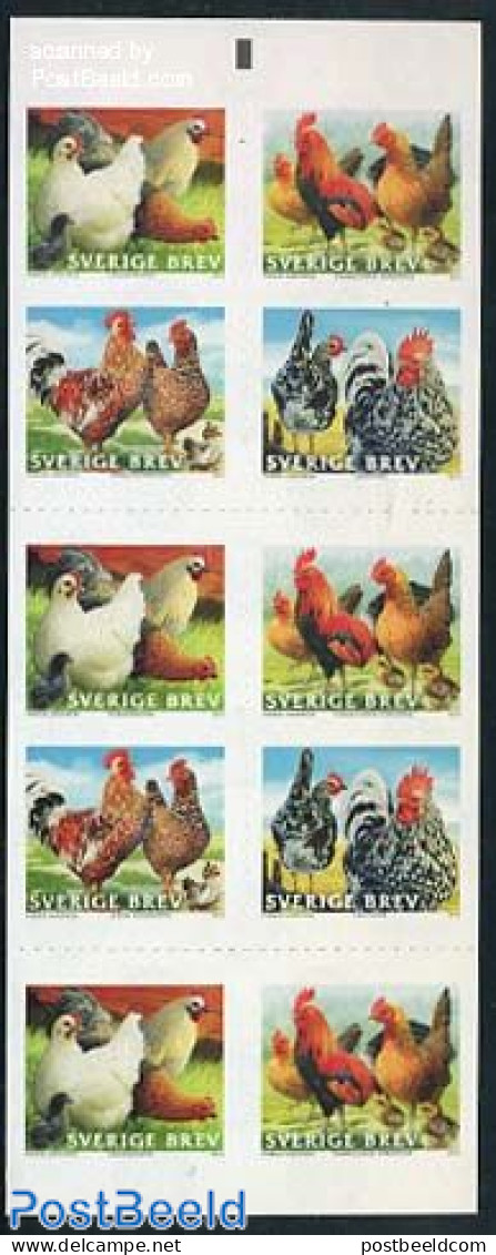 Sweden 2012 Chicken Foil Booklet, Mint NH, Nature - Animals (others & Mixed) - Birds - Poultry - Stamp Booklets - Neufs