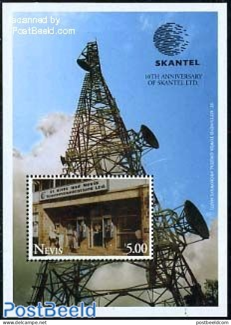 Nevis 1995 SKANTEL S/s, Mint NH, Science - Telecommunication - Télécom