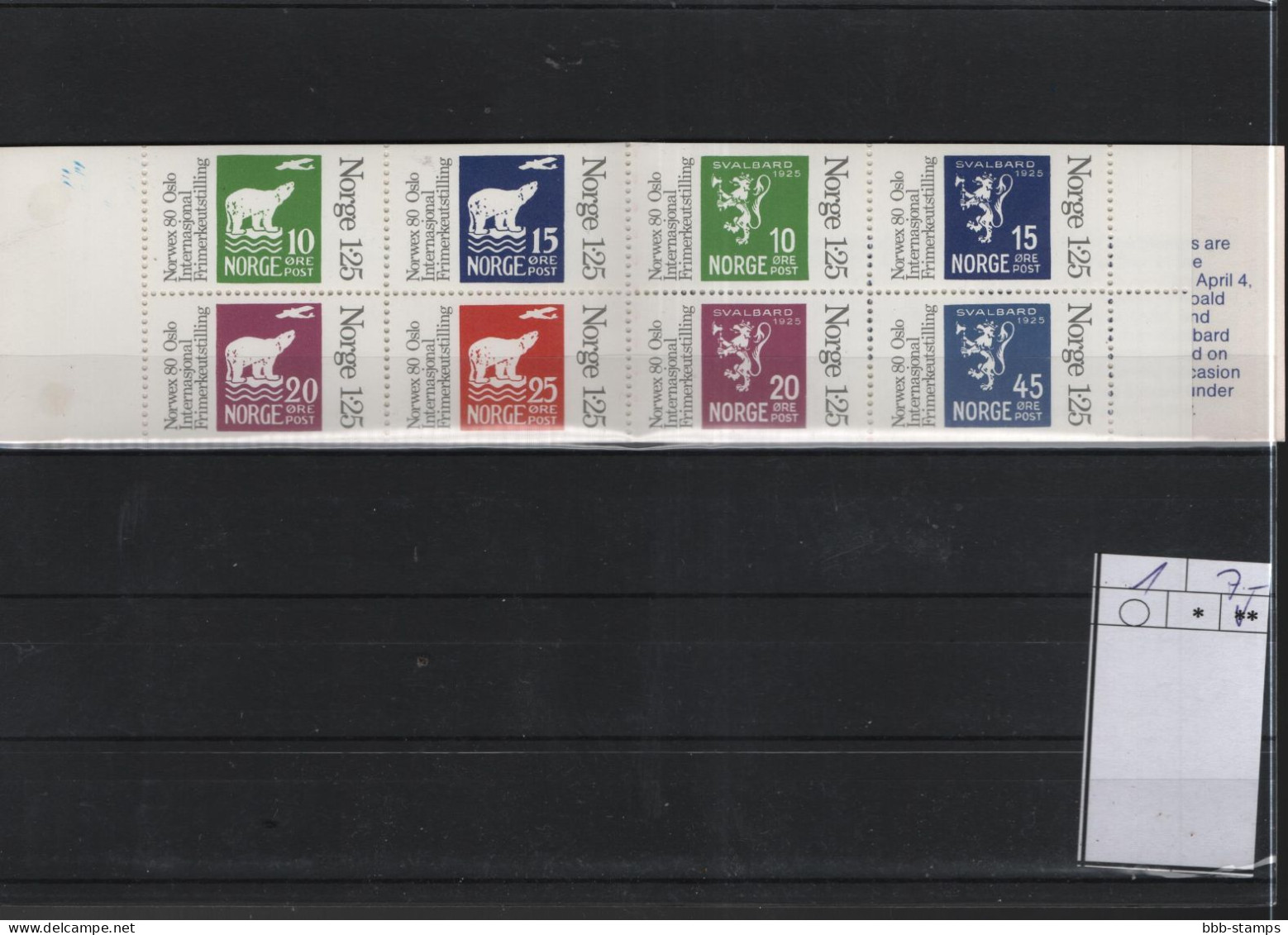 Norwegen Michel Cat.No. Booklet Mnh/** 1 - Markenheftchen