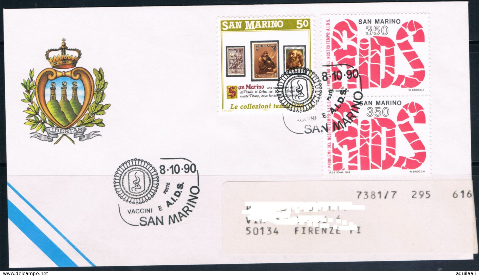 SAN MARINO 1990 - "Vaccini E A.I.D.S. ", Annullo Speciale. - Enfermedades