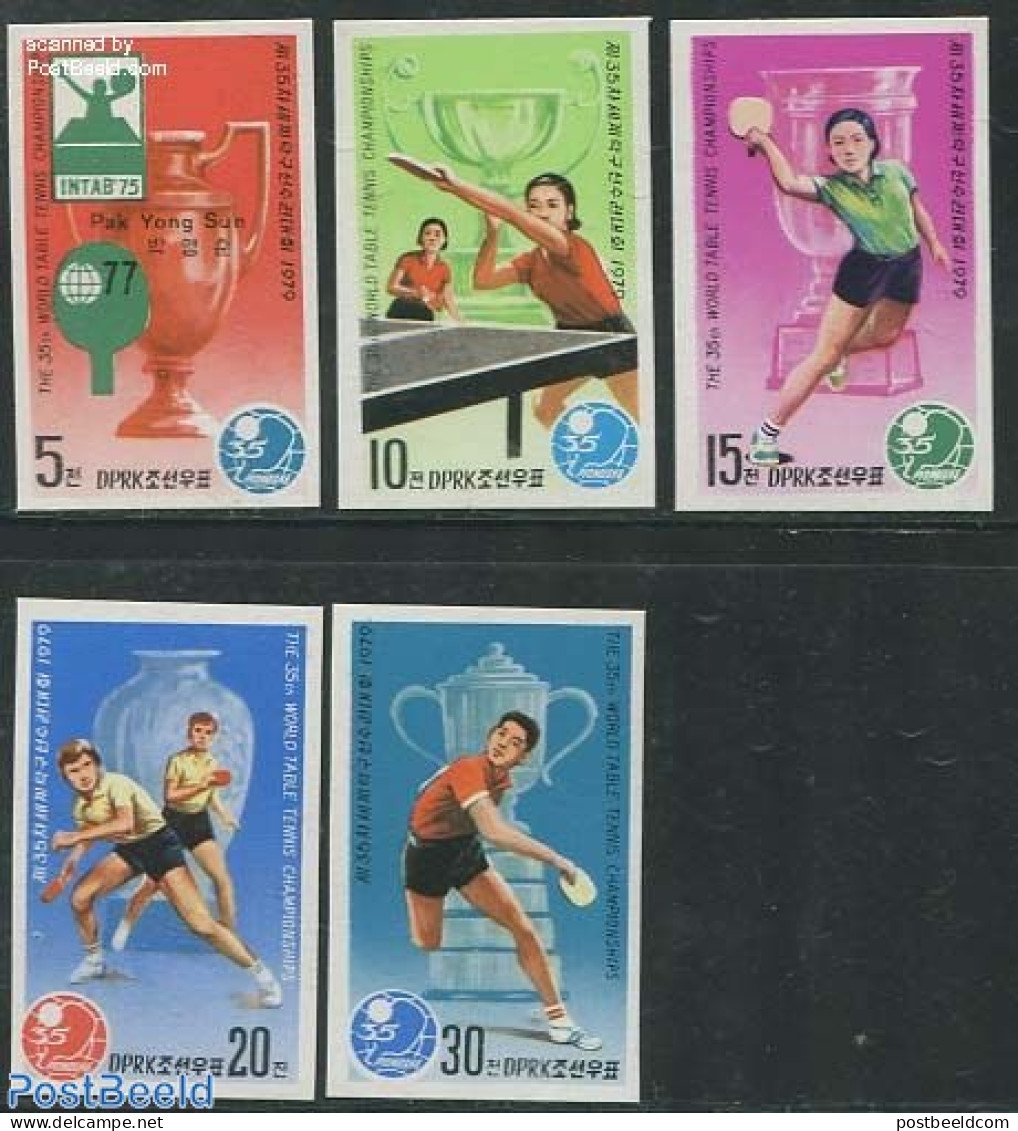Korea, North 1979 Table Tennis 5v Imperforated, Mint NH, Sport - Sport (other And Mixed) - Table Tennis - Tennis De Table