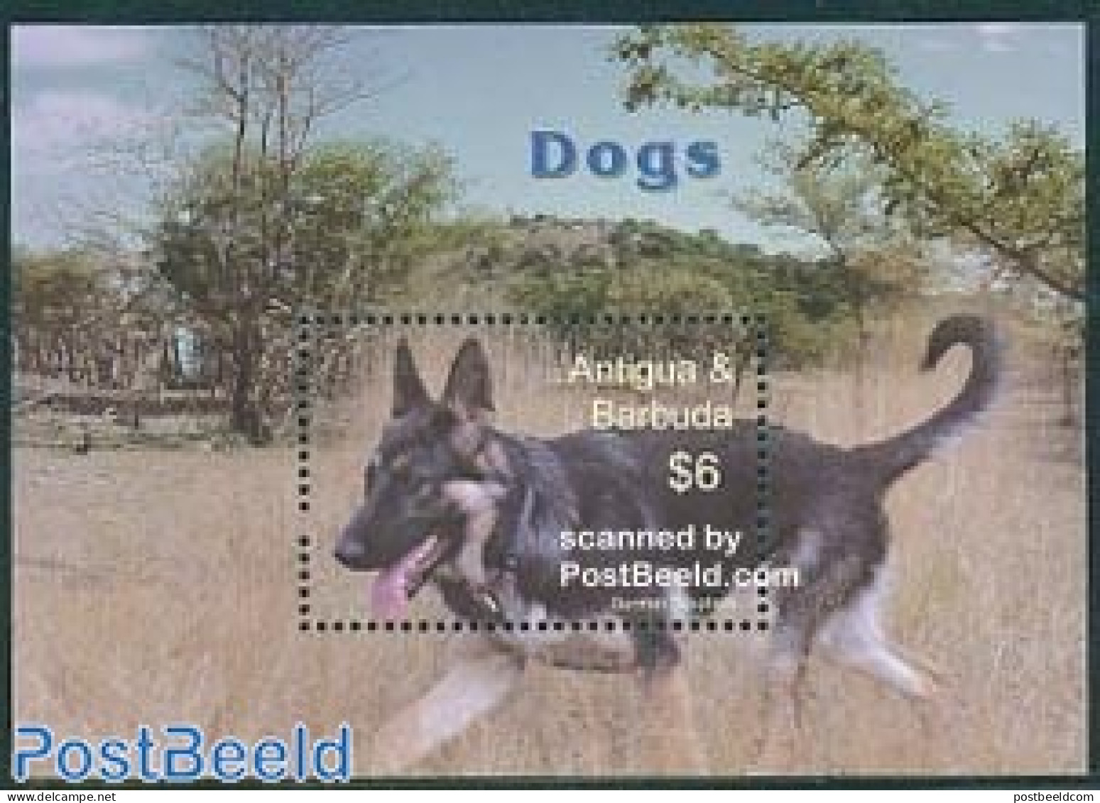 Antigua & Barbuda 2005 German Shepherd S/s, Mint NH, Nature - Dogs - Antigua And Barbuda (1981-...)