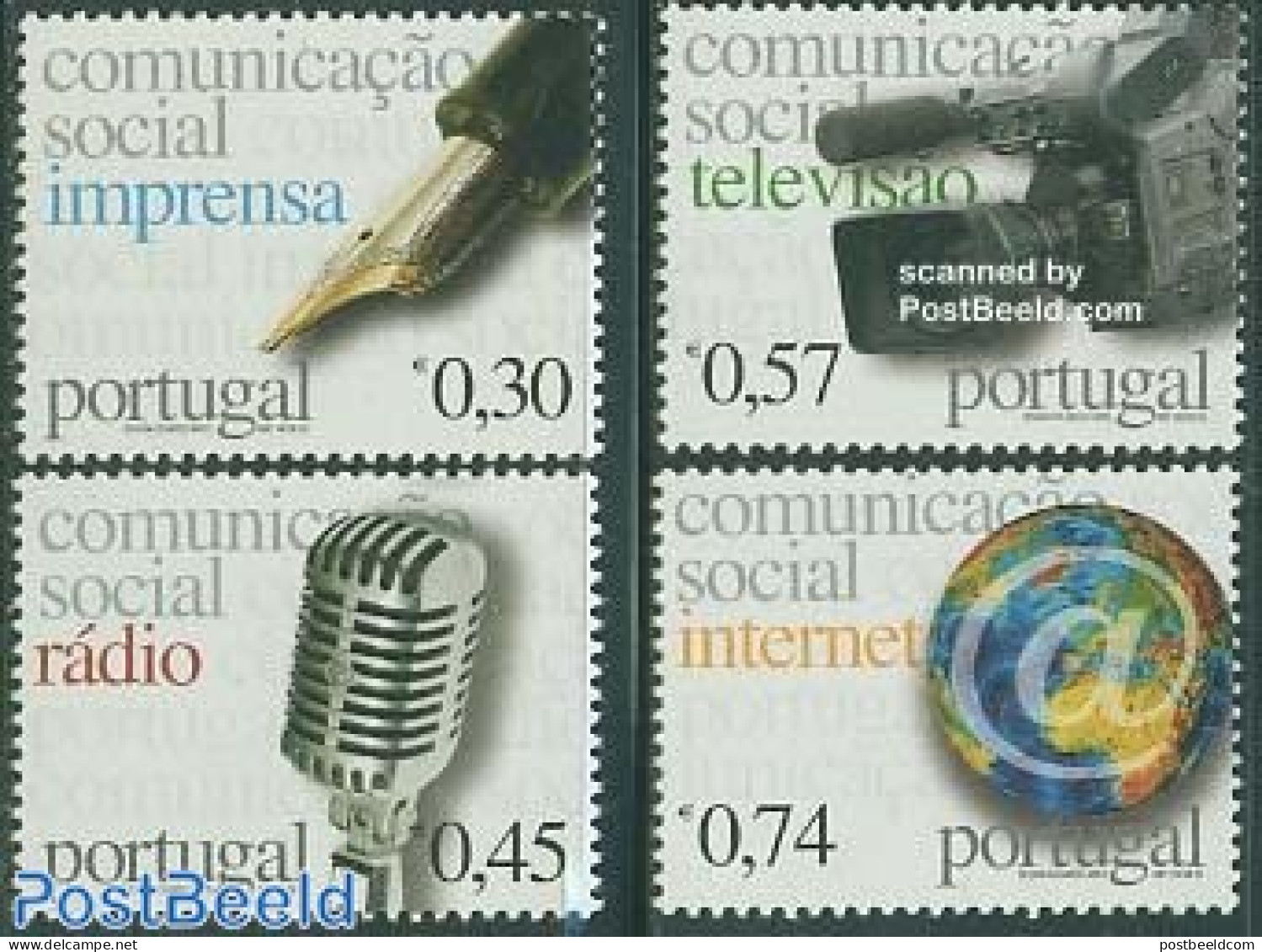Portugal 2005 Social Communication 4v, Mint NH, Performance Art - Science - Various - Radio And Television - Computers.. - Unused Stamps