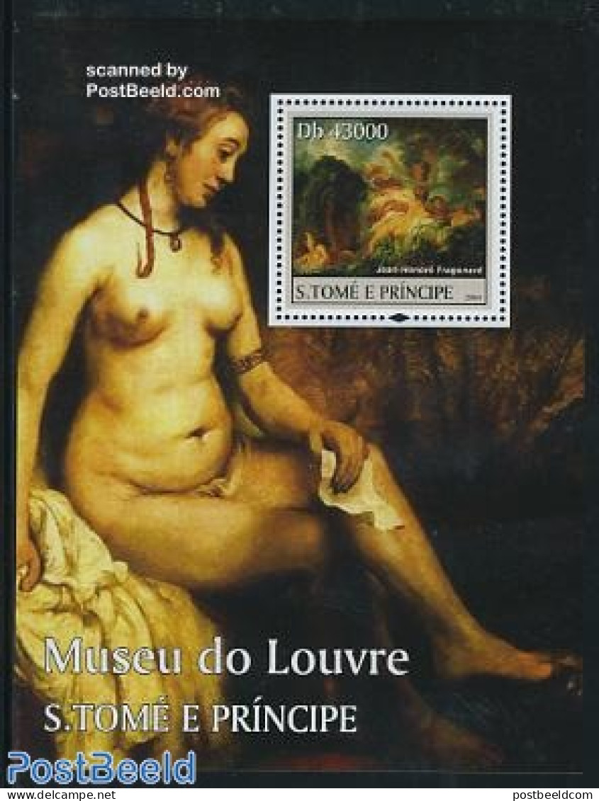 Sao Tome/Principe 2004 Paintings From Louvre Museum S/s, Mint NH, Art - Museums - Paintings - Museos