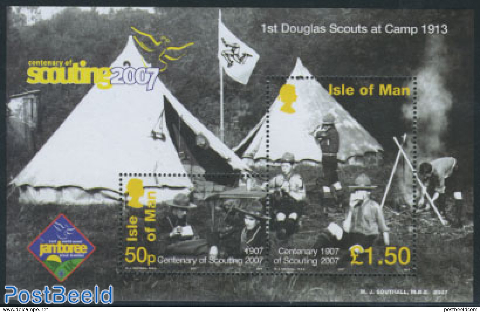 Isle Of Man 2007 Scouting Jamboree S/s (with Jamboree Logo), Mint NH, Sport - Scouting - Isla De Man