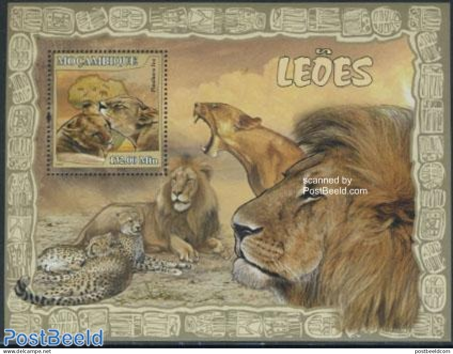 Mozambique 2007 Lions S/s, Mint NH, Nature - Animals (others & Mixed) - Cat Family - Mosambik