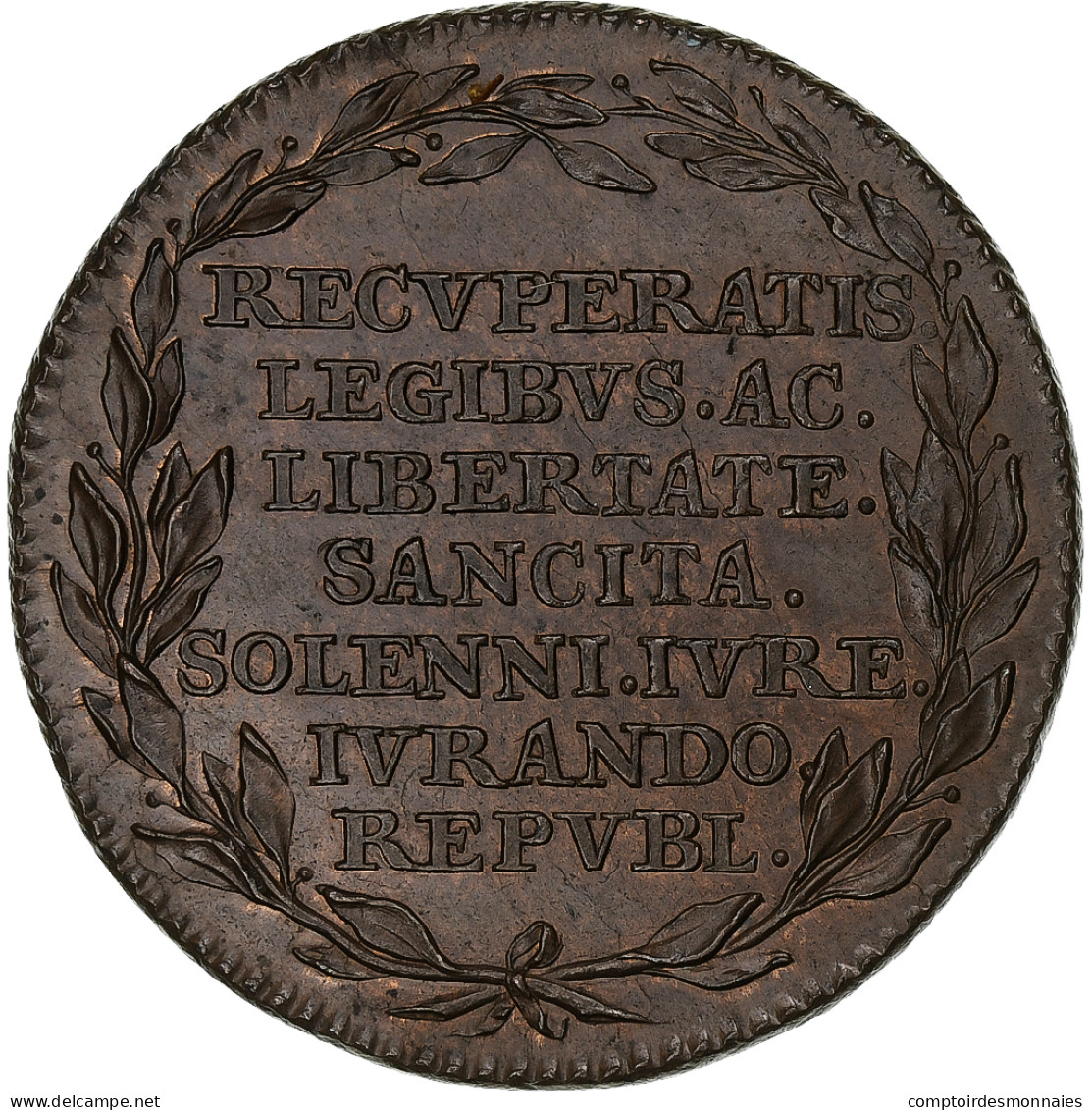 États Belgiques Unis, Jeton, Retour De La Liberté, 1790, Bronze, SPL, F:14171 - Sonstige & Ohne Zuordnung