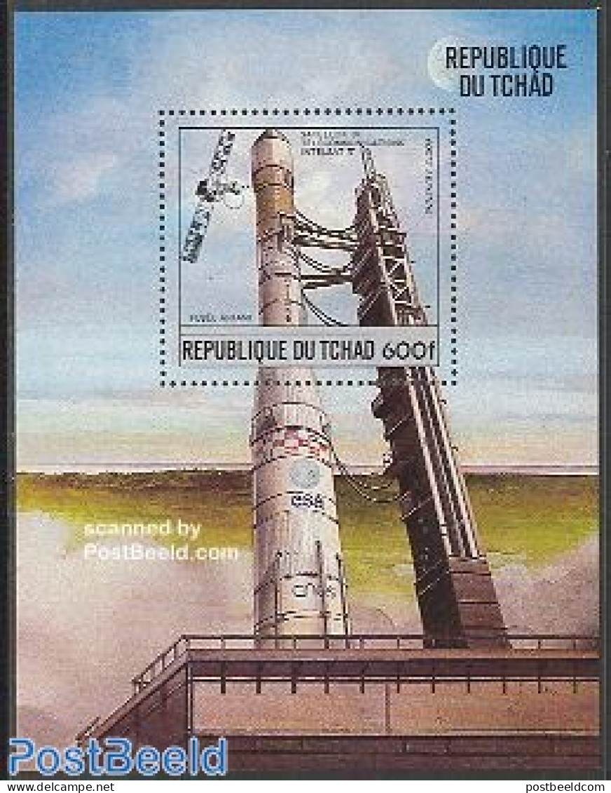 Chad 1984 Transports, Ariane S/s, Mint NH, Transport - Space Exploration - Sonstige & Ohne Zuordnung