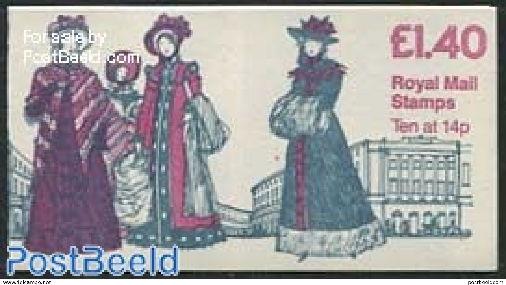 Great Britain 1981 Def. Booklet, Fashion 1815-1830, Selvedge Left, Mint NH, Stamp Booklets - Art - Fashion - Neufs
