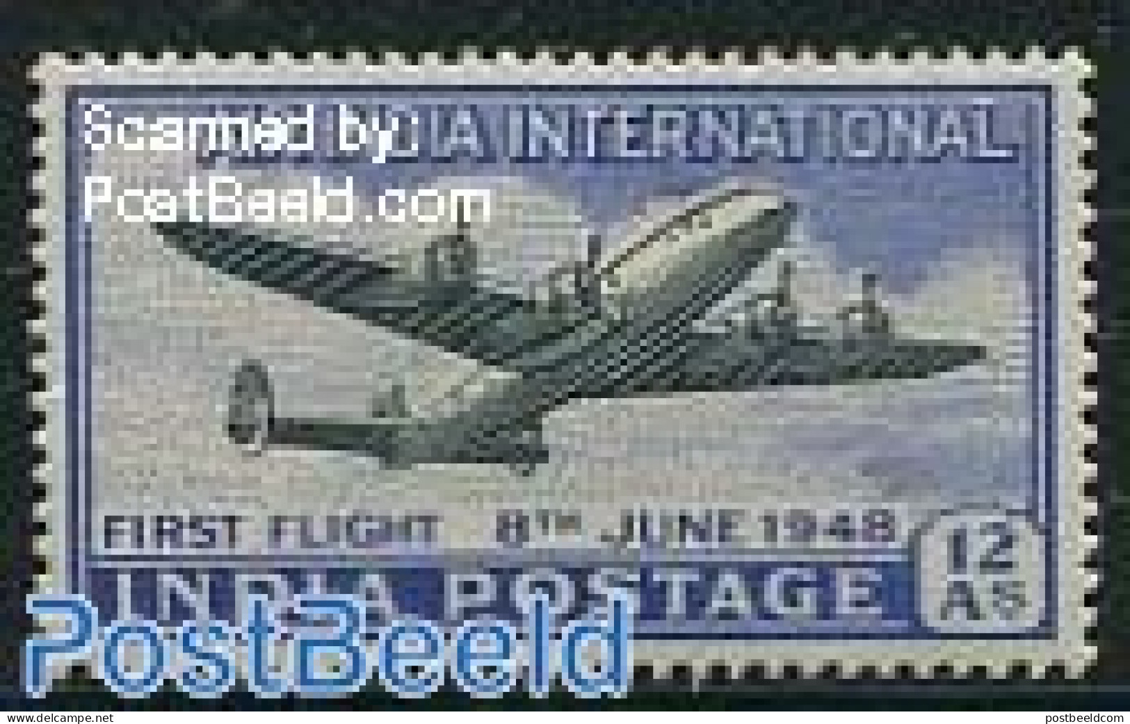 India 1948 Flights To Britain 1v, Mint NH, Transport - Aircraft & Aviation - Unused Stamps