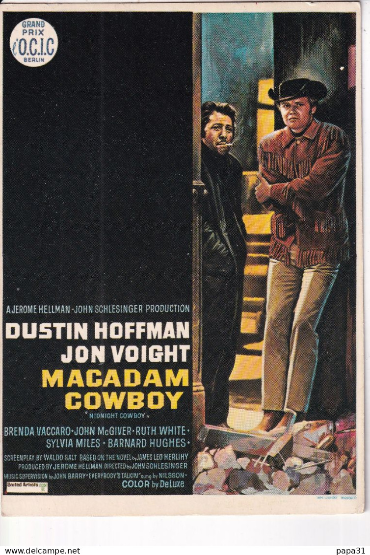 DUSTIN HOFFMAN JON VOIGHT  MACADAM COWBOY - Affiches Sur Carte