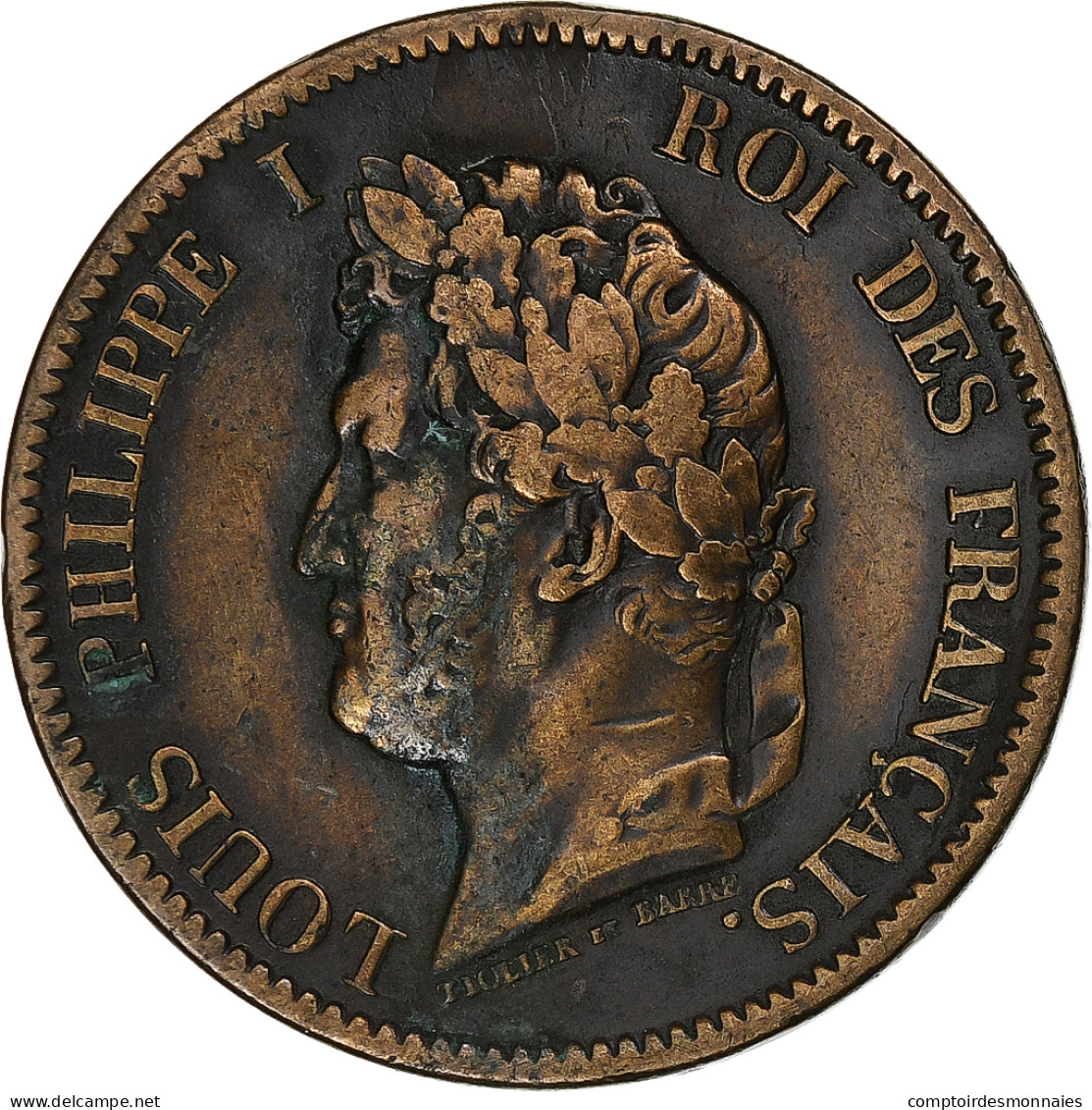 Colonies Françaises, Louis - Philippe, 5 Centimes, 1844, Paris, Bronze, TTB - Sonstige & Ohne Zuordnung